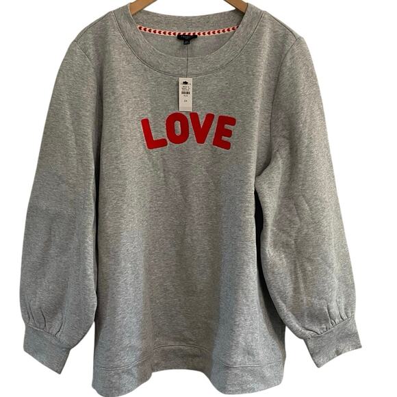 Talbots Sweaters - Talbots Stitched Love Fleece Sweater Women’s Plus Size 2X New Balloon sleeve